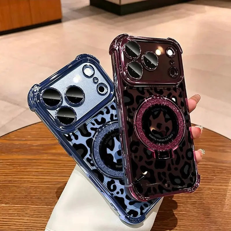 Sexy Leopard Print Transparent Soft Silicone Shockproof Case for iPhone 18 Pro Max