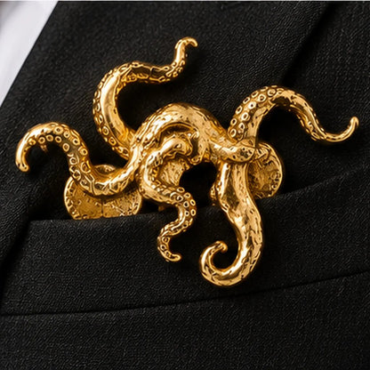 🐊✨ Luxury Sculpted Animal Brooch – Premium Statement Piece for Suits & Blazers