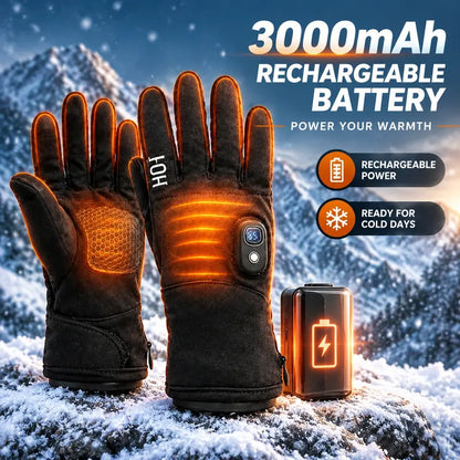 Heated Gloves for Men & Women — Rechargeable Electric Hand Warmers with Touchscreen Fingers