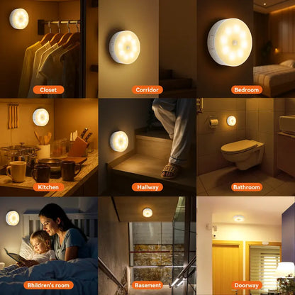 Motion Sensor LED Night Light - USB Rechargeable
