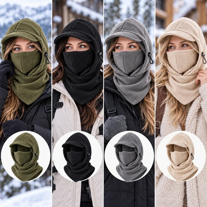 🔥Last Day 49% OFF🔥🥶Fleece Double Layer Integrated Mask Hat