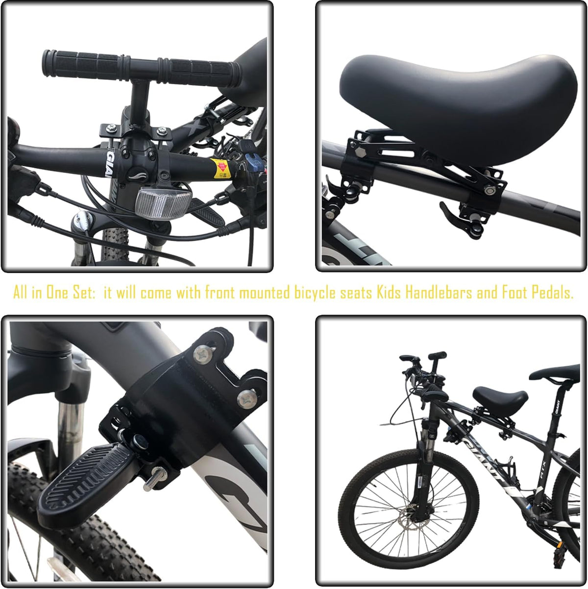 Front-Mounted Kids Bike Seat Set