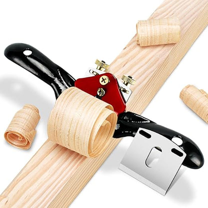 Adjustable Spokeshave Tool for Woodworking, Small Hand Plane with Dual Knobs