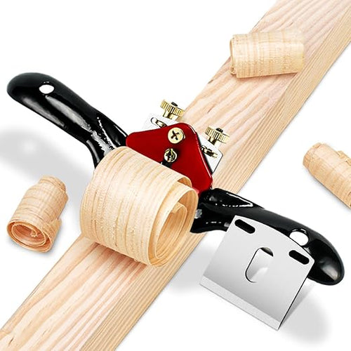 Adjustable Spokeshave Tool for Woodworking, Small Hand Plane with Dual Knobs