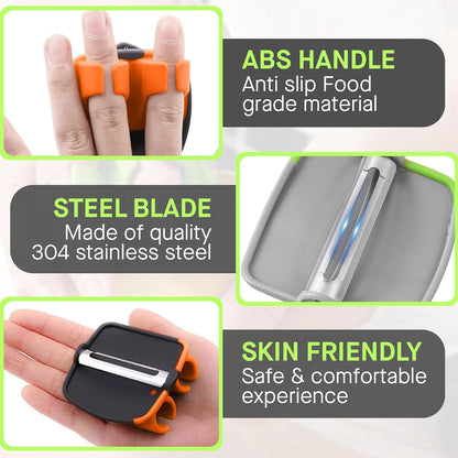2-Piece Palm Vegetable Peeler Set – Comfortable Grip for Fruits & Vegetables