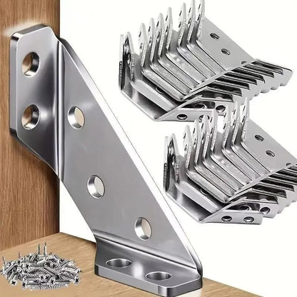Stainless Steel Corner Brace,90°Right AngleSupport Bracket for Cabinets & Furniture