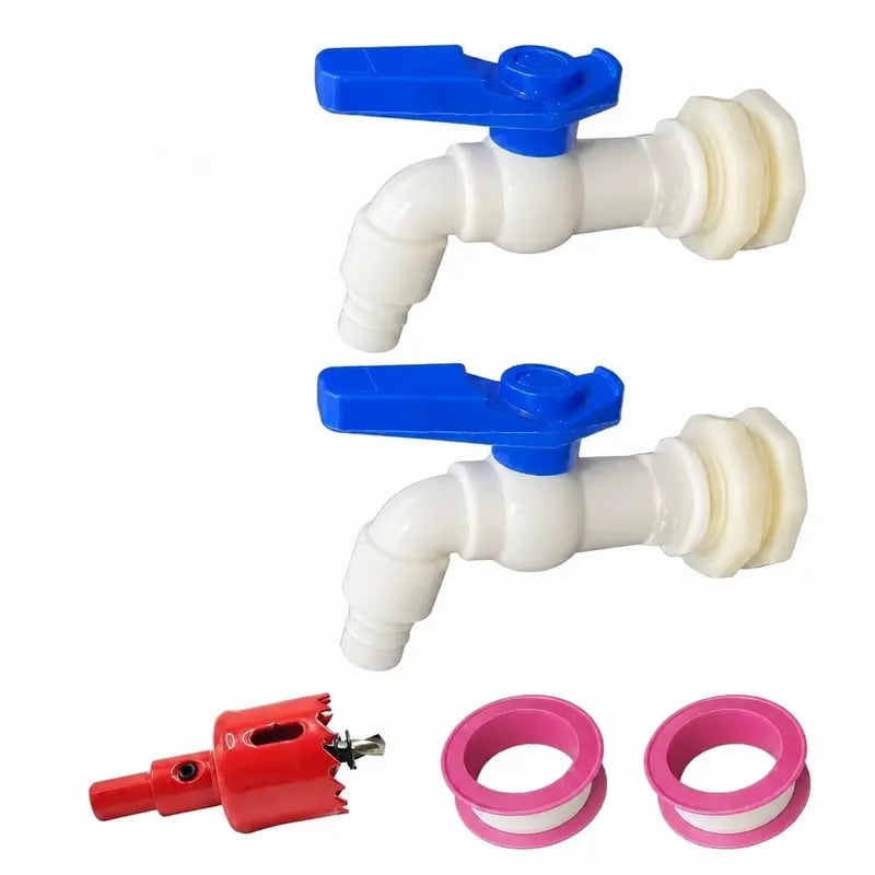 🚰 🔥 Limited Time 49% OFF | Rain Barrel Spigot Kit – 1/2' PVC Faucet Set