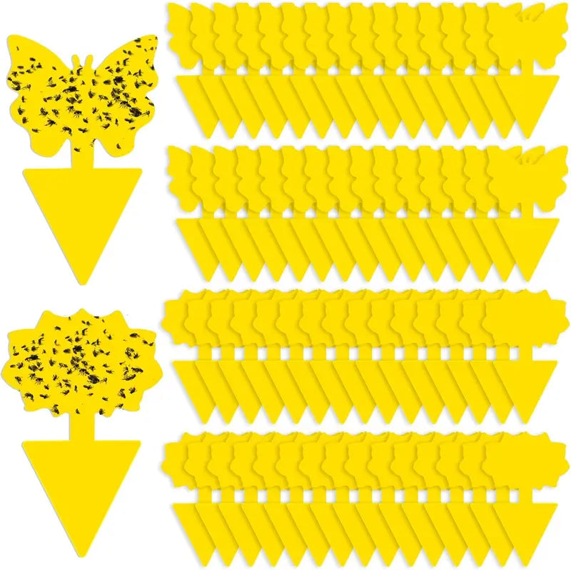 50 Pack Yellow Sticky Traps, Fungus Gnat Traps for House Indoor Plants