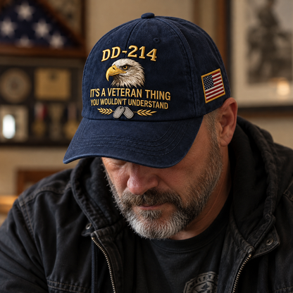 🎁100% Handmade DD-214 Veteran Honor Embroidered Cap(𝐂𝐡𝐚𝐝 𝐒𝐦𝐢𝐭𝐡 𝐇𝐚𝐧𝐝𝐦𝐚𝐝𝐞®)