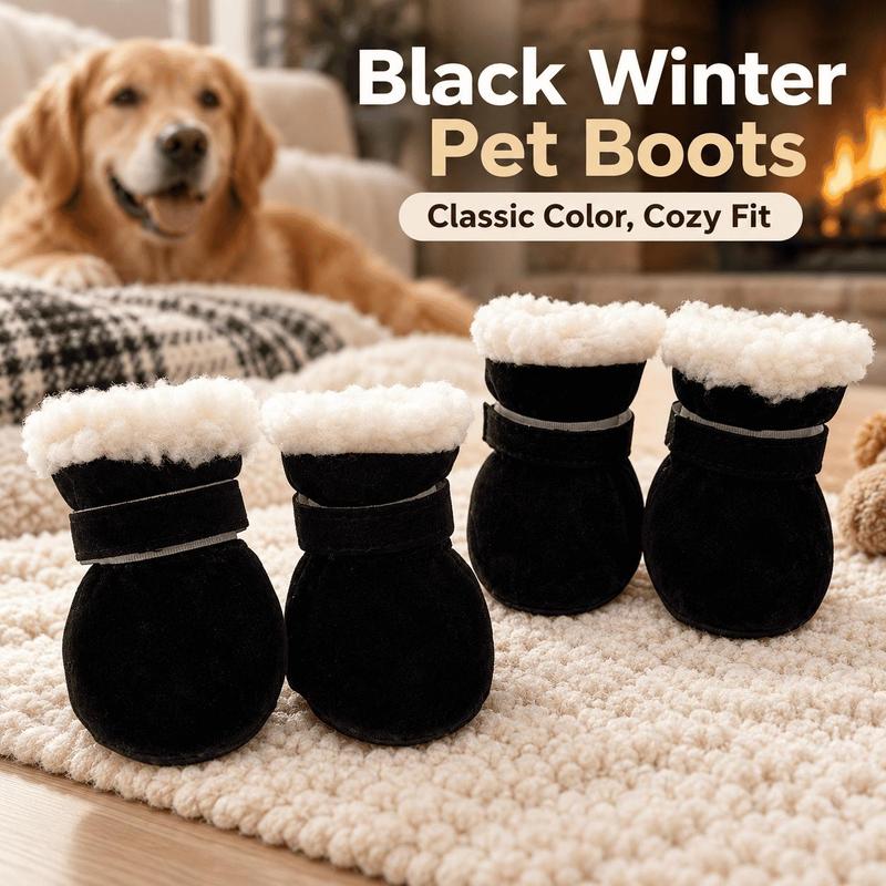 Soft Velvet Dog Booties – Warm, Non-Slip Paw Covers for Small Dogs