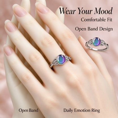 Stylish and Creative Sweet-Style Color-Changing Mood Stone Ring