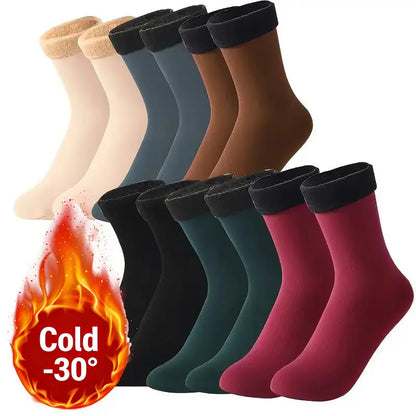 Women's Heavyweight Fuzzy Closed Fast-Heating Underwear Socks 🧦