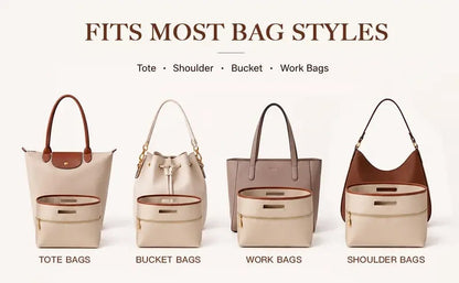 Silky Satin Tote Bag Insert Organizer with Handles