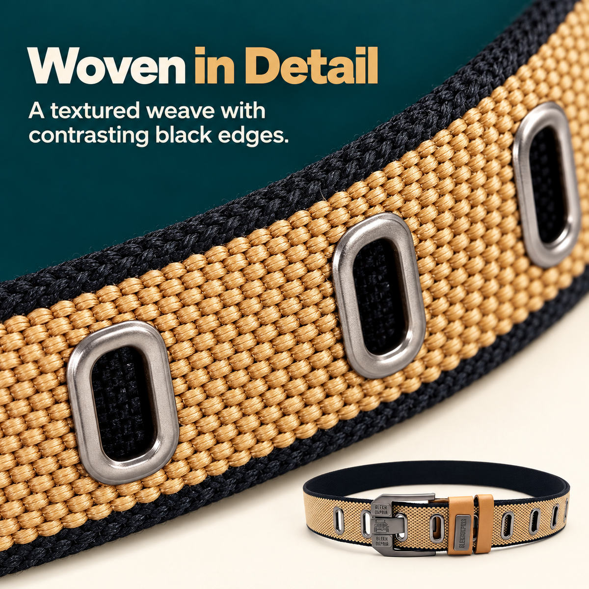 Trendy Men’s Canvas Belt with Pin Buckle