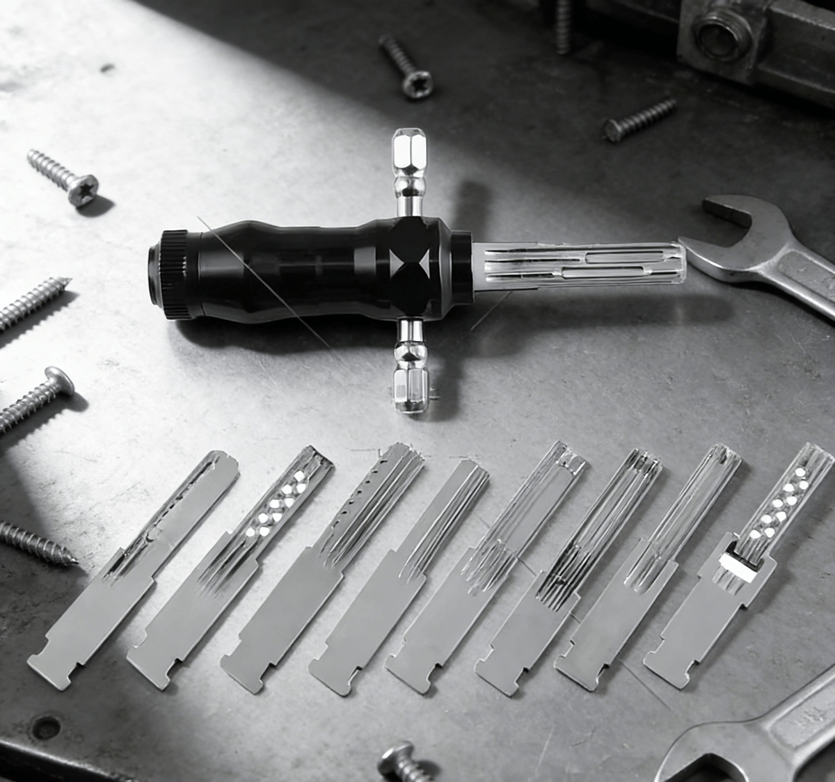 🔐Tubular Lock Pick Set: 10-in-1 Precision Unlocking Tool for Locksmiths