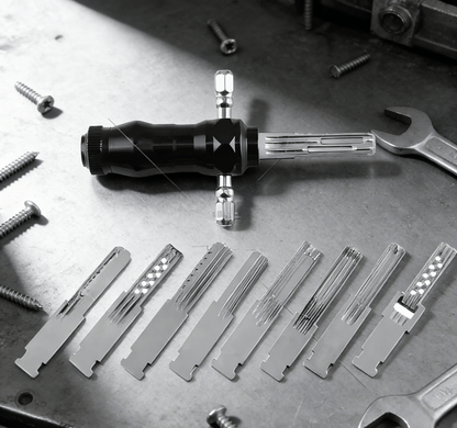 🔐Tubular Lock Pick Set: 10-in-1 Precision Unlocking Tool for Locksmiths