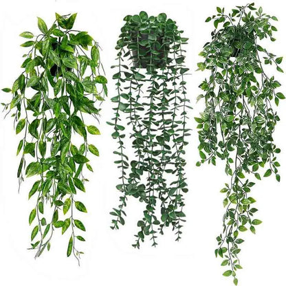 ✨Set of 3 Lifelike Artificial Hanging Potted Plants