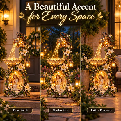 🔥 Last Day 49% Off👼✨ Angel Starlight Garden Fountain™ – Faith-inspired Lighted Outdoor Decor