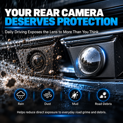 Universal Rear Camera Lens Protector Cover – Clear Low-Profile Shield for Dust, Rain & Road Debris