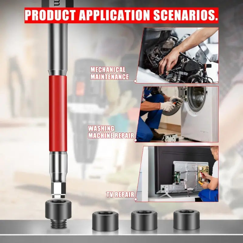 All-in-One Pagoda Hex Screwdriver Bit Set (6PCS) - Universal Magnetic Impact Bits