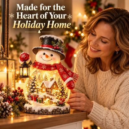 ⛄ Light-Up Christmas Snowman Village – Cozy Holiday Tabletop Decor 🎄✨