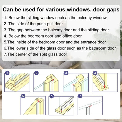 🌸Door Weather Stripping, Self-Adhesive Draft Stopper Seal for Doors & Windows🛒🛒
