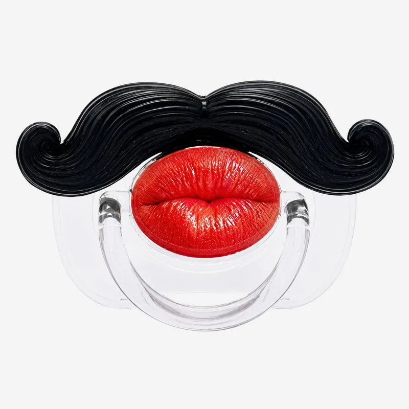 Red Lips and Mustache Baby Pacifier