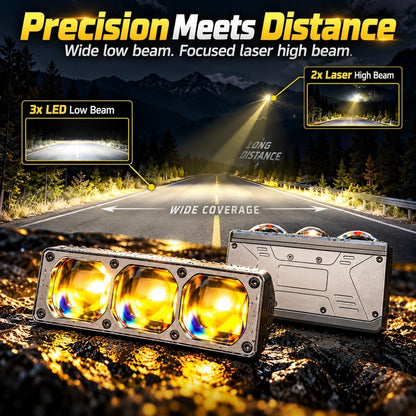 3000K Yellow Laser Headlights | 190W Bi-Laser Matrix 🔦