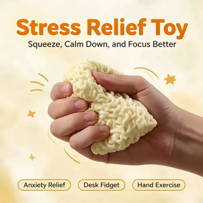 Noodle Squishy Collectible Toy Crunchy Sound Soft Touch Stress Relief