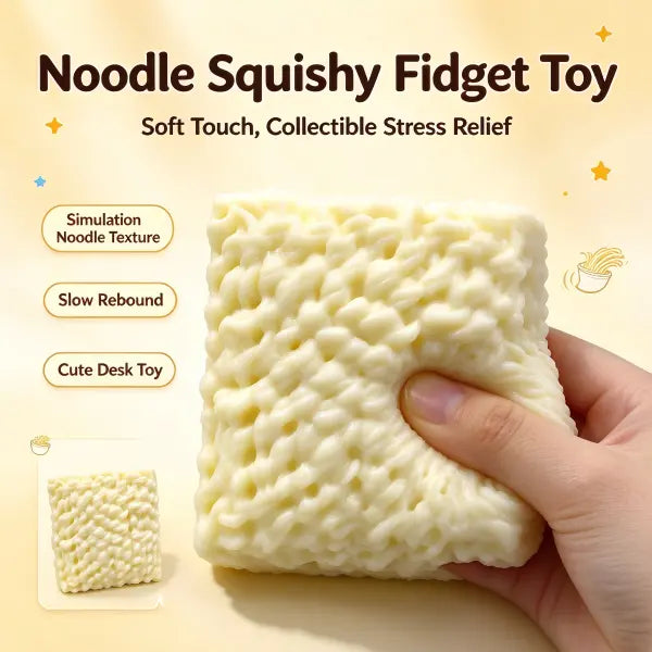 Noodle Squishy Collectible Toy Crunchy Sound Soft Touch Stress Relief