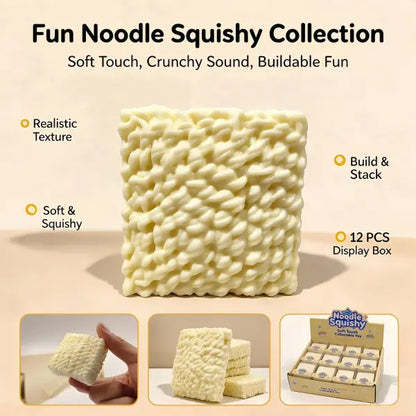 Noodle Squishy Collectible Toy Crunchy Sound Soft Touch Stress Relief