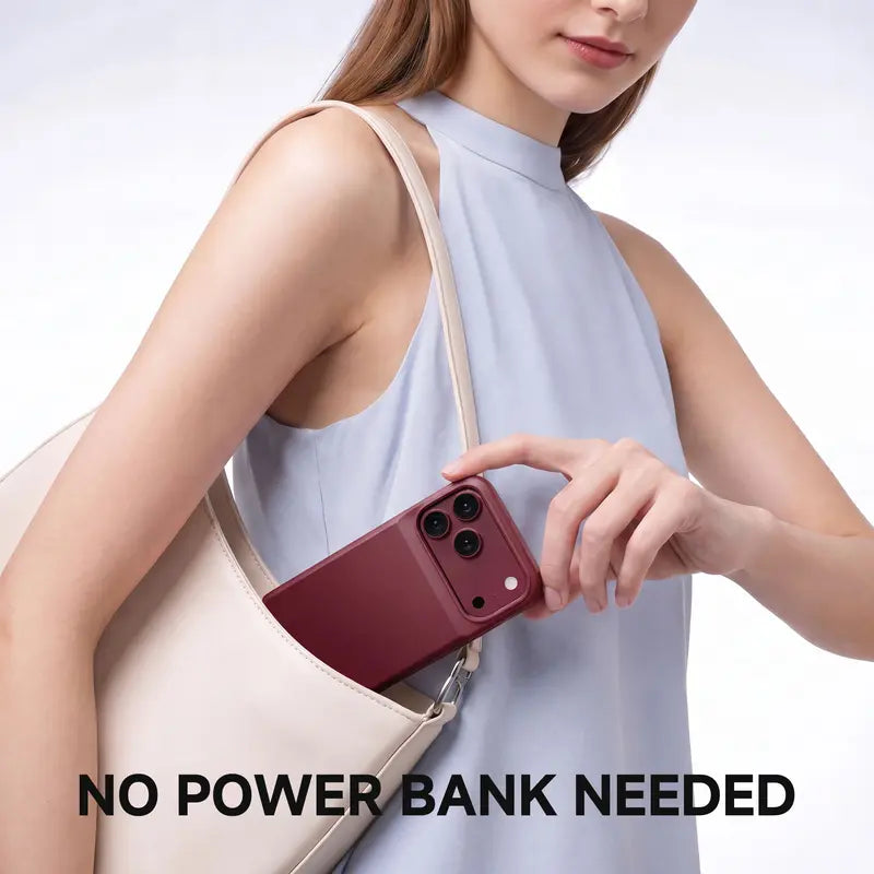 🔋Power Case for iPhone  – Slim Protective Battery Case & Dual Charging Power Bank Kit, Type-C Fast Charge, Lightweight Lightweight & Perfect Couple Gift