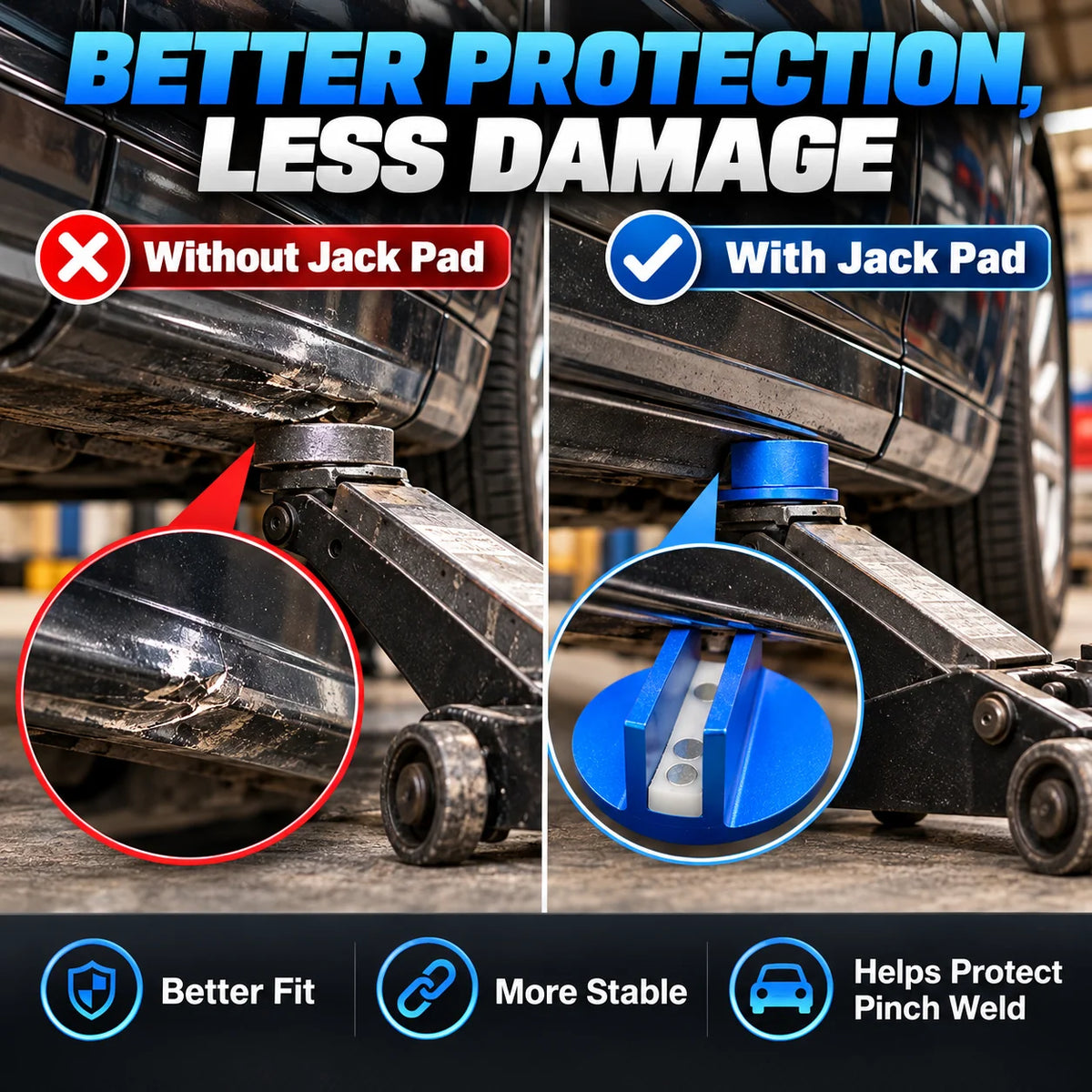 Magnetic Jack Pad Adapter – Protect Your Pinch Welds