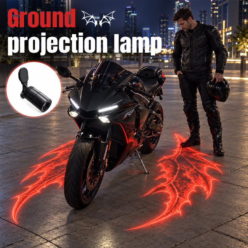 Motorcycle Devil Wing Projection Lights – Cool LED Ground Lighting for Riders!