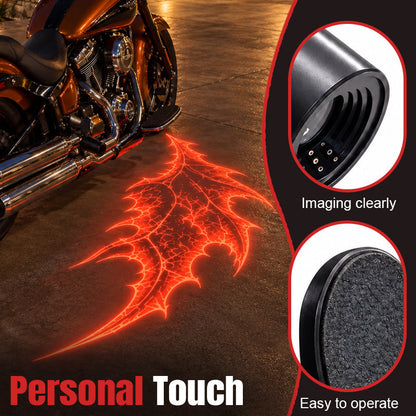 Motorcycle Devil Wing Projection Lights – Cool LED Ground Lighting for Riders!
