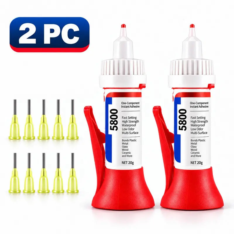 5800 Precision Repair Glue, Fast-Setting Multi-Surface Adhesive for Plastic, Metal, Glass, Wood, Ceramic and DIY Repairs