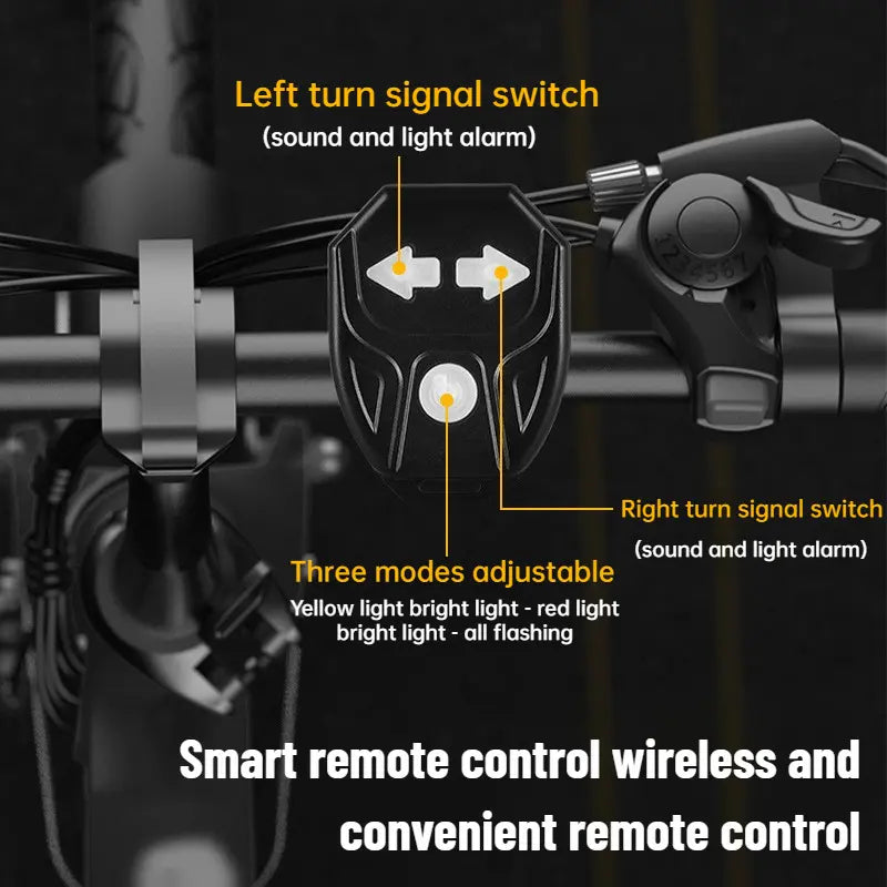 🚲Bike Turn Signals with Alarm | USB Charging, Wireless Remote, Split/Integrated Tail Light