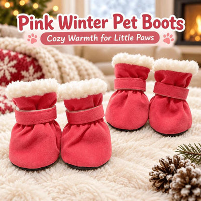 Soft Velvet Dog Booties – Warm, Non-Slip Paw Covers for Small Dogs