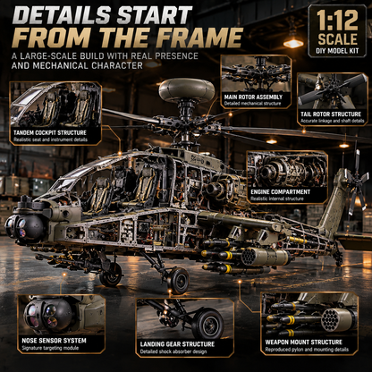 🚁 Attack Helicopter Model Kit ✨ Build Your Own Military Aviation Legend
