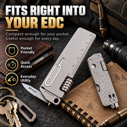 🔧 50% OFF Today! Titanium 10-in-1 Pocket Multi-Tool for Everyday Carry