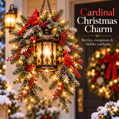 🎄 Christmas Porch Glow™ – Pre-Lit Holiday Lantern & Evergreen Decor | 3 Festive Styles