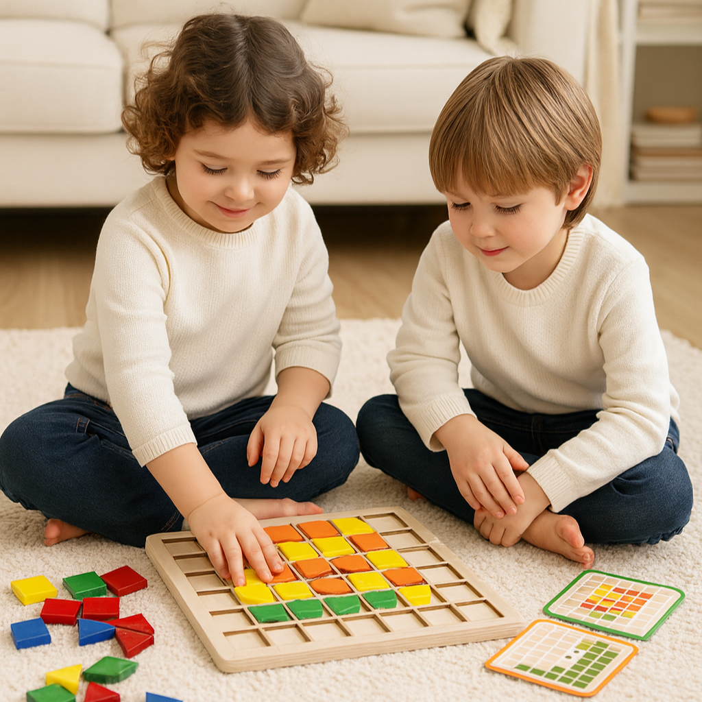 Montessori Mosaic Puzzle Colours and Shapes Game