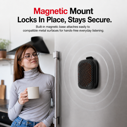 🎵 Ultra-Light Magnetic Clip-On Bluetooth Speaker