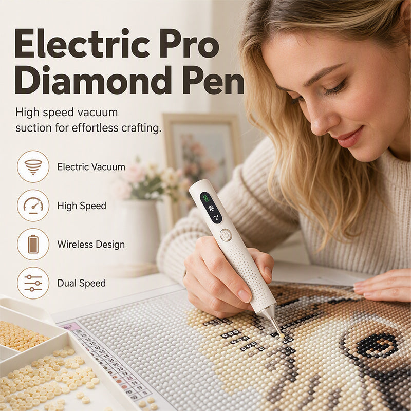 Electric Diamond Painting Pen in Ivory