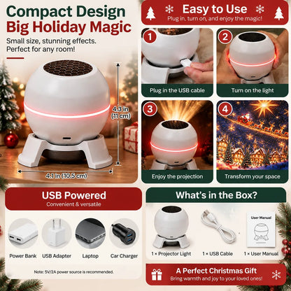 Turn Any Room Into a Christmas Wonderland – Holiday Projection Night Light