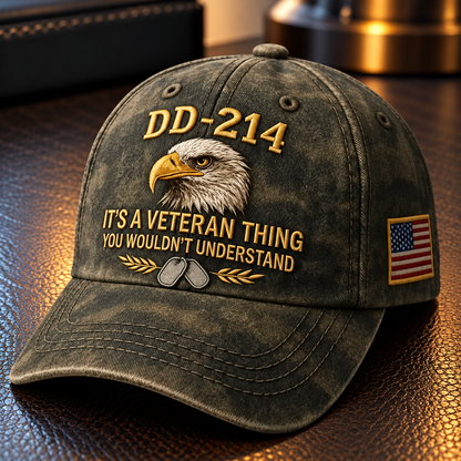 🎁100% Handmade DD-214 Veteran Honor Embroidered Cap(𝐂𝐡𝐚𝐝 𝐒𝐦𝐢𝐭𝐡 𝐇𝐚𝐧𝐝𝐦𝐚𝐝𝐞®)