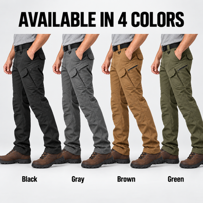 🔥 Men's Fleece-Lined Cargo Work Pants | Windproof & Water-Repellent