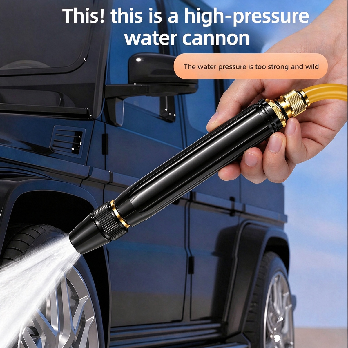 🔥High-Pressure Car Wash Water Gun Booster Nozzle Garden & Auto Dual Use Power