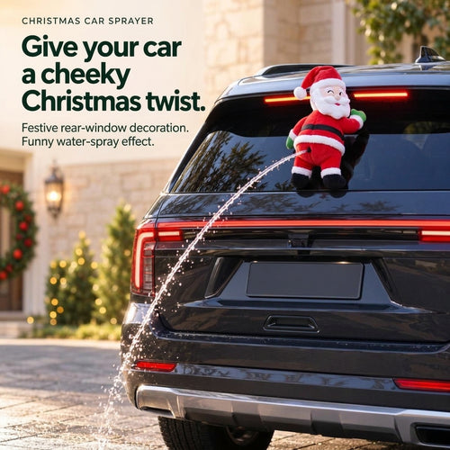 🎄 Funny Water-Spraying Christmas Car Decoration – A Cheeky Holiday Surprise 💦