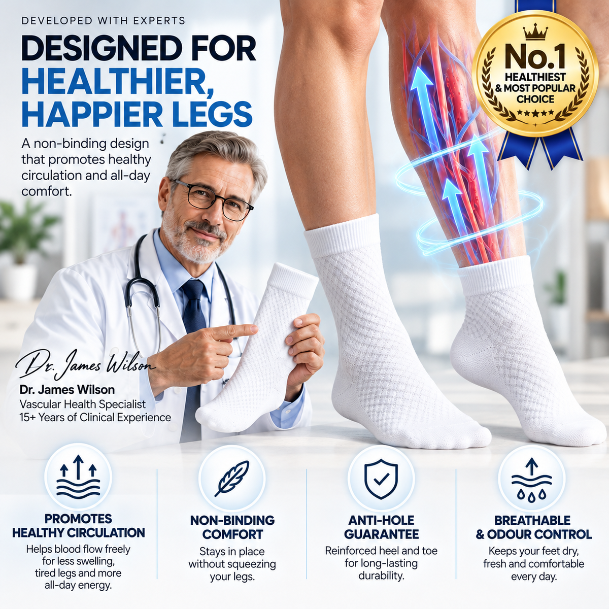 PREMIUM BAMBOO FIBRE MID-CALF SOCKS